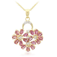 Collana in oro con Zaffiro Padparadscha (non riscaldato) (AMAYANI)