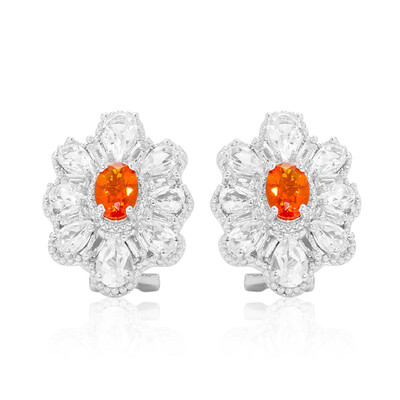 Orecchini in argento con Opale di Fuoco Messicano (Dallas Prince Designs)