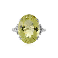 Anello in argento con Quarzo Limone