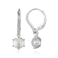 Orecchini in argento con Topazio Bianco
