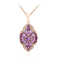 Collana in argento con Ametista Zambiana