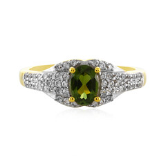 Anello in argento con Tormalina Verde