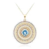 Collana in argento con Topazio Blu Cielo