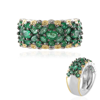 Anello in argento con Smeraldo Zambia (Gems en Vogue)
