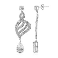 Orecchini in argento con Topazio Bianco