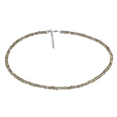 Collana in argento con Quarzo Fumè