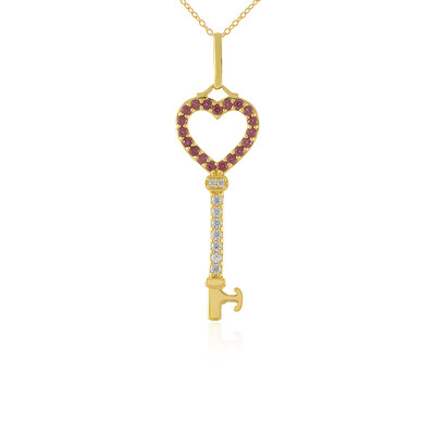Ciondolo in argento con Rodolite