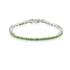 Bracciale in argento con Diopside Russo