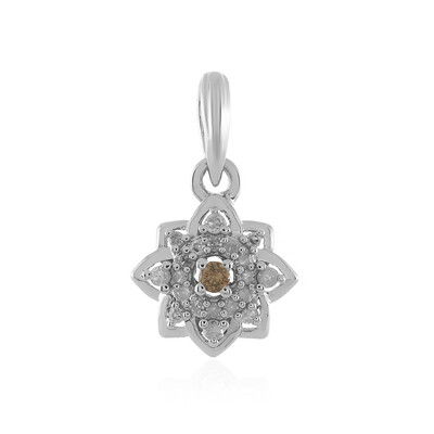 Ciondolo in argento con Diamante Champagne I2