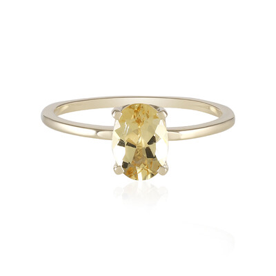 Anello in oro con Berillo Dorato