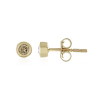 Orecchini in oro con Diamante Champagne SI2