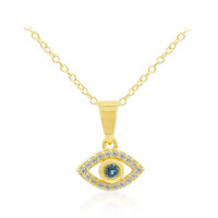 Collana in argento con Topazio Blu Londra