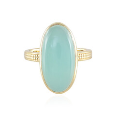 Anello in argento con Calcedonio Blu