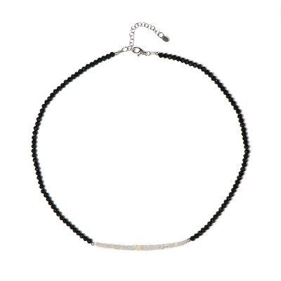 Collana in argento con Spinello Nero