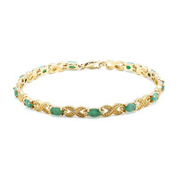 Bracciale in argento con Smeraldo Brasiliano