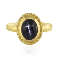 Anello in argento con Diopside Stellato d'India