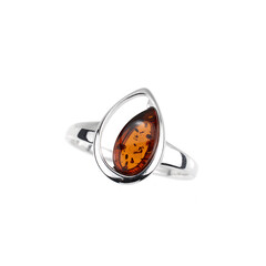 Anello in argento con Ambra Baltica