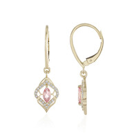 Orecchini in oro con Tormalina Rosa Nigeriana