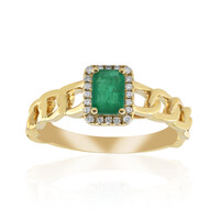 Anello in oro con Smeraldo Zambia AAA