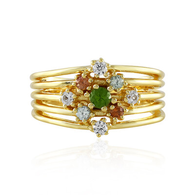 Anello in argento con Zircone Ceylon Verde