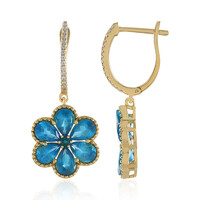 Orecchini in argento con Apatite Blu Neon