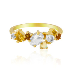 Anello in argento con Topazio Bianco