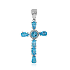 Ciondolo in argento con Topazio Blu Svizzero