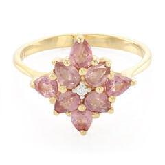 Anello in oro con Zaffiro Padparadscha (non riscaldato) (AMAYANI)