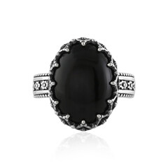 Anello in argento con Onice Nero