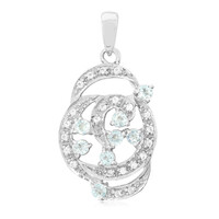 Ciondolo in argento con Apatite Blu