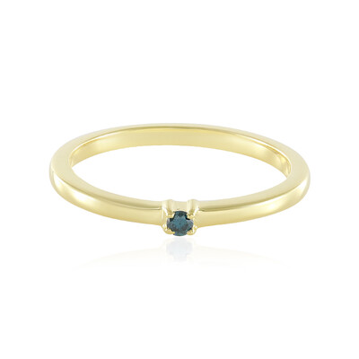 Anello in argento con Diamante Blu I3