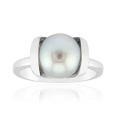 Anello in argento con Perla d'Acqua Dolce Argentata (TPC)