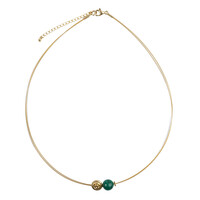 Collana in acciaio inossidabile con Malachite