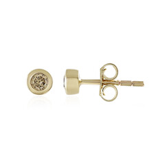 Orecchini in oro con Diamante Champagne SI2