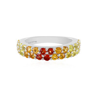 Anello in argento con Zaffiro Fancy