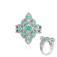 Anello in argento con Smeraldo Russo