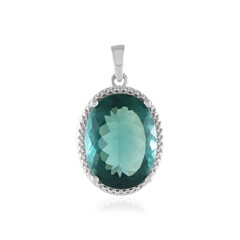 Ciondolo in argento con Fluorite Verde