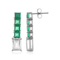 Orecchini in argento con Topazio Bianco