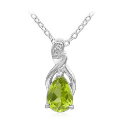 Collana in argento con Peridoto della Birmania