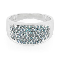 Anello placcato in platino con Diamante Fancy