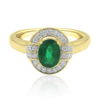 Anello in oro con Smeraldo Zambia