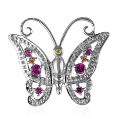 Ciondolo in argento con Rodolite