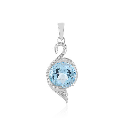Ciondolo in argento con Topazio Blu Cielo