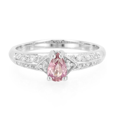 Anello in argento con Zaffiro Padparadscha