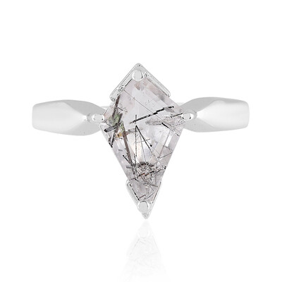 Anello in argento con Quarzo Rutilato Nero