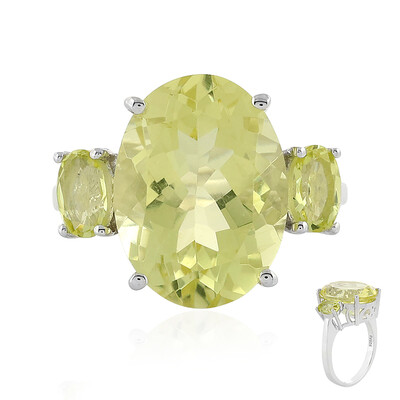 Anello in argento con Quarzo Limone