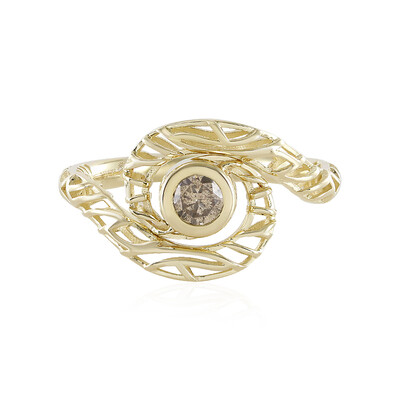 Anello in oro con Diamante Champagne I2 (Ornaments by de Melo)
