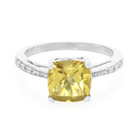 Anello in argento con Quarzo Champagne