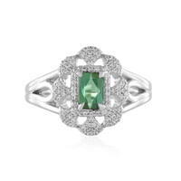Anello in argento con Tormalina Verde di Benedito