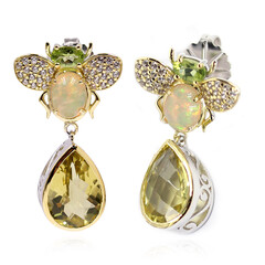 Orecchini in argento con Quarzo Ouro Verde (Dallas Prince Designs)